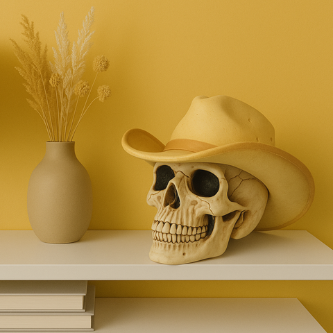 Crâne Décoratif Cowboy